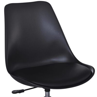 vidaXL Otočné jedálenské stoličky 2 ks čierne umelá koža