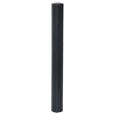 vidaXL Koberec obdĺžnikový čierny 70x200 cm bambus