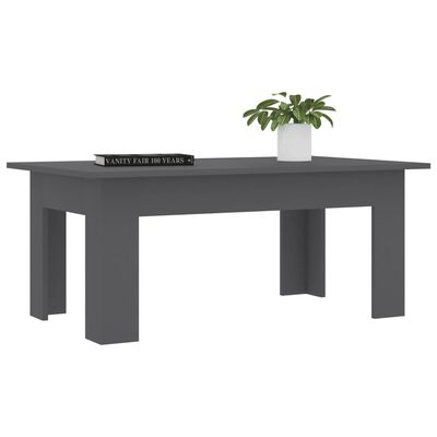 vidaXL Konferenčný stolík sivý 100x60x42 cm drevotrieska
