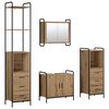 vidaXL Set kabinetov do k&uacute;peľne 4 ks Dub artisan 40 x 36 x 200,5 cm