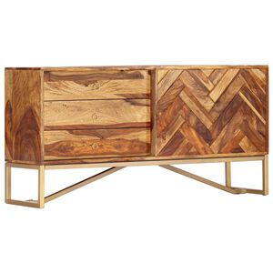 vidaXL Komoda 118x30x60 cm mas&iacute;vne sheesamov&eacute; drevo
