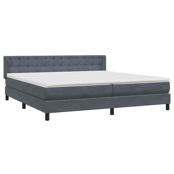 vidaXL Box Spring Posteľ s matracom tmavo&scaron;ed&aacute; 200x210 cm Zamat