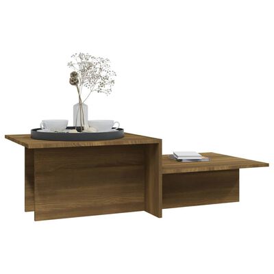 vidaXL Konferenčný stolík hnedý dub 111,5x50x33 cm spracované drevo