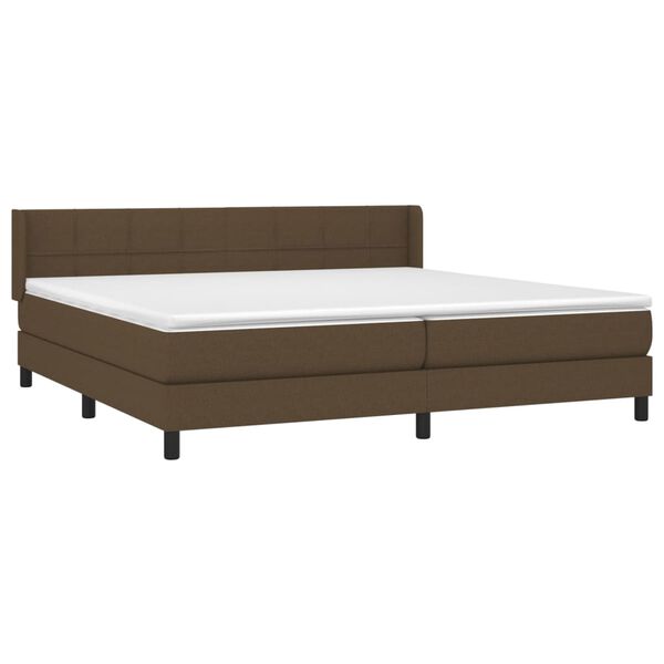 vidaXL Boxspring posteľ s matracom tmavohned&aacute; 200x200 cm l&aacute;tka