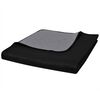 130883 Double-sided Quilted Bedspread Black/Grey 170 x 210 cm