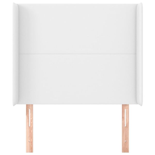 vidaXL Čelo postele so záhybmi biely 83x16x118/128 cm umelá kož