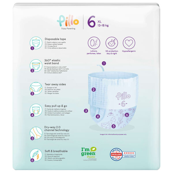 Pilo Detsk&eacute; plienkov&eacute; nohavičky 92 ks veľkosť 6 (13-18 kg)
