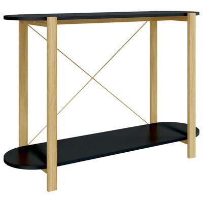 vidaXL Konzolový stolík čierny 110x38x75 cm spracované drevo