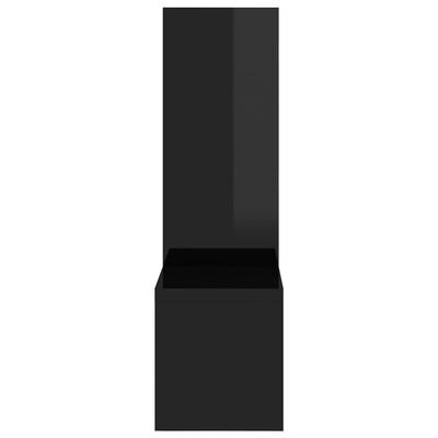 vidaXL Nástenné police 2ks, lesklé čierne 50x15x50cm, kompozitné drevo