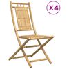 vidaXL Skladacie stoličky 4 ks 46x66x99 cm bambus