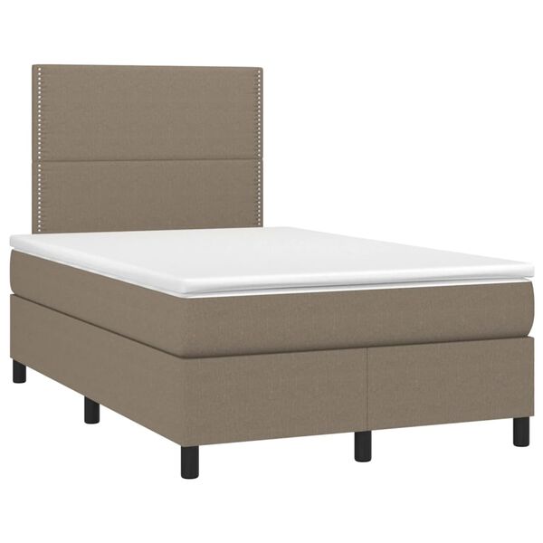 vidaXL Boxspring posteľ s matracom sivohned&aacute; 120x190 cm l&aacute;tka
