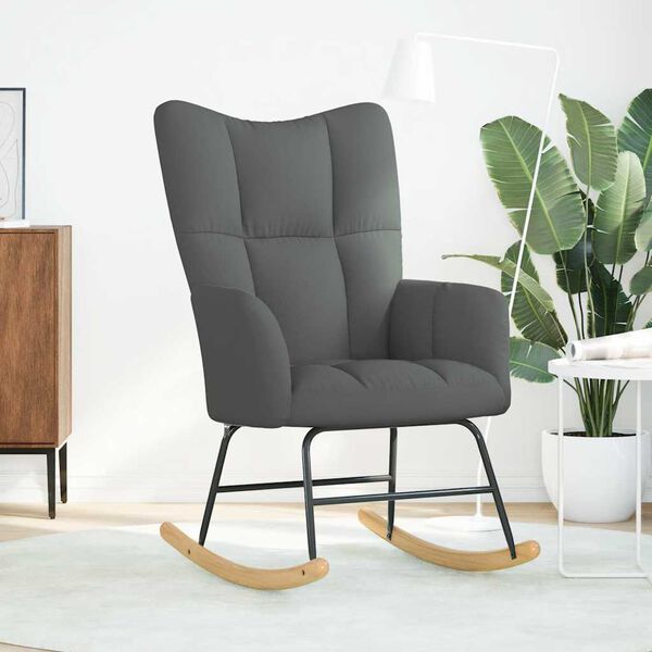 vidaXL Hojdacie kreslo tmavosiv&eacute; l&aacute;tkov&eacute;