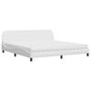 vidaXL Posteľ s matracom Dover biela 200x200 cm umel&aacute; koža
