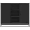 vidaXL Komoda čierna 92x35x76 cm kompozitné drevo