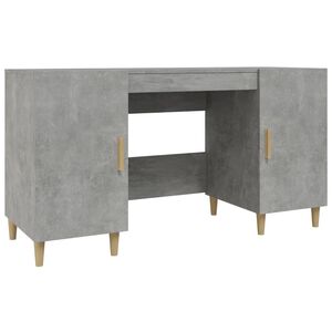 vidaXL St&ocirc;l bet&oacute;novo siv&yacute; 140x50x75 cm spracovan&eacute; drevo