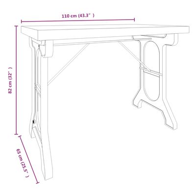 vidaXL Jedálenský stôl 110x65x82 cm masívne jedľové drevo a železo