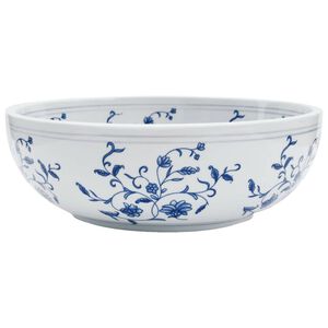 vidaXL Um&yacute;vadlo na dosku bielo-modr&eacute; okr&uacute;hle &Phi;41x14 cm keramick&eacute;