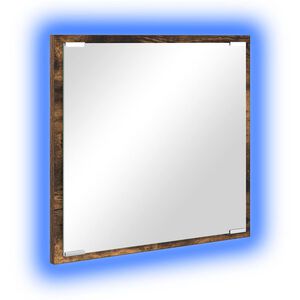 vidaXL Zrkadlo do k&uacute;peľne s LED Dymov&aacute; dub 40 x 37 x 8.5 cm