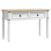 vidaXL Koncov&yacute; st&ocirc;l CORONA Biela 115 x 46 x 73 cm