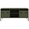 vidaXL TV skrinka olivovozelen&aacute; 101,5x39x43,5 cm oceľ