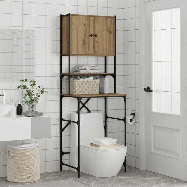 vidaXL Skrinka na pr&aacute;čku Remeseln&yacute; dub 68 x 48,5 x 194 cm