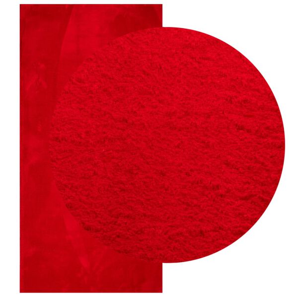 vidaXL Koberec HUARTE s kr&aacute;tkym vlakom um&yacute;vateľn&yacute; červen&yacute; 100x200 cm