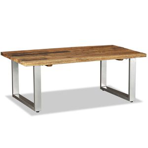 vidaXL Konferenčn&yacute; stol&iacute;k, recyklovan&yacute; mas&iacute;v 100x60x38 cm