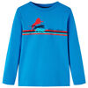 Detské tričko s dlhými rukávmi kobaltovo modré 116