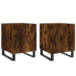 vidaXL Nočn&eacute; stol&iacute;ky 2 ks dymov&yacute; dub 40x40x50 cm kompozitn&eacute; drevo