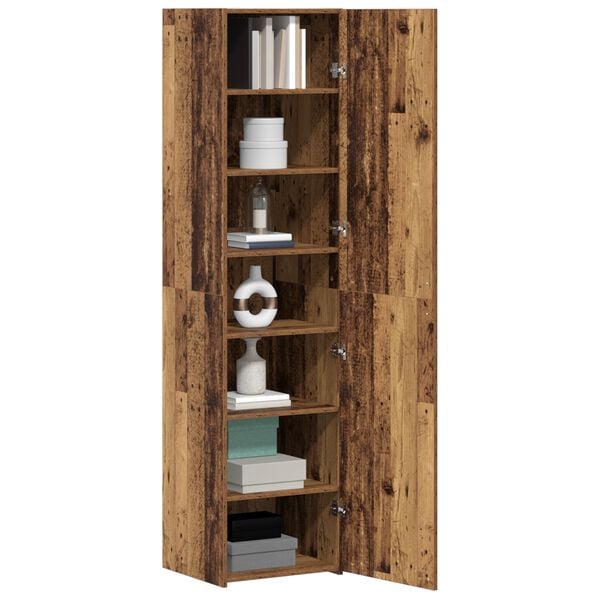 vidaXL Highboard Star&eacute; drevo 45 x 42,5 x 185 cm
