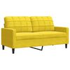 vidaXL 3-dielna sedacia s&uacute;prava vank&uacute;&scaron;e a podhlavn&iacute;k žlt&aacute; zamat