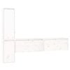 vidaXL TV skrinky 4 ks biele masívna borovica