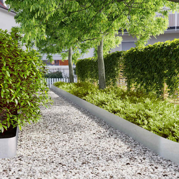 vidaXL Obruby tr&aacute;vnika 10 ks 20x103 cm Oceľ pozink