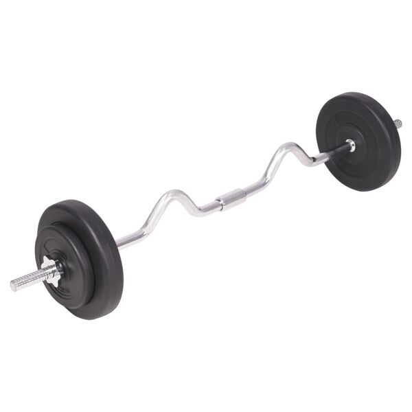 vidaXL Súprava závaží a tyčí barbell a dumbbell, 90 kg