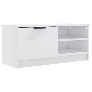 vidaXL TV stol&iacute;k leskl&yacute; biely 80x35x36,5 cm spracovan&eacute; drevo