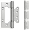 vidaXL P&aacute;nt 4 ks 100 x 75 x 13 mm Strieborn&aacute; Oceľ