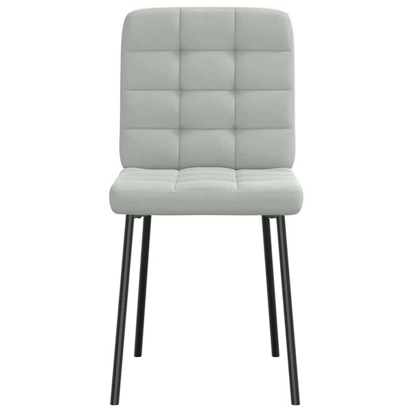 vidaXL Jedálenské stoličky 4 ks bledosivé zamatové