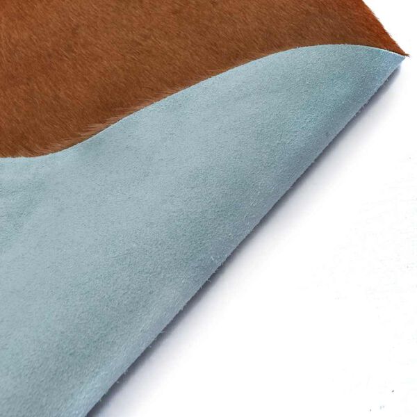 vidaXL Koberec pravá hovädzia koža hnedý a biely 150x170 cm