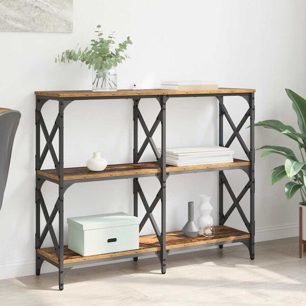 vidaXL Konzolov&yacute; st&ocirc;l Star&eacute; drevo 100 x 28 x 80,5 cm Kompozitn&eacute; drevo