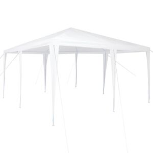 vidaXL P&aacute;rty stan Biela 400 x 400 x 266 cm Polyetyl&eacute;n a oceľ