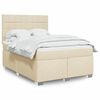 vidaXL Posteľn&yacute; r&aacute;m boxspring s matracom kr&eacute;mov&yacute; 140x200 cm l&aacute;tka