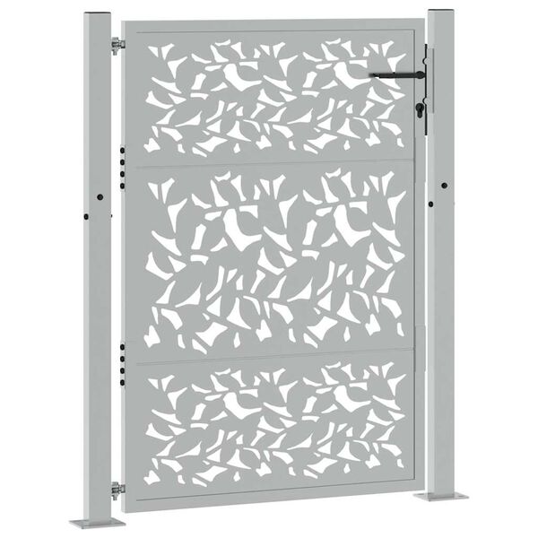 vidaXL Z&aacute;hradn&aacute; br&aacute;na 100x125 cm, oceľov&aacute;, odoln&aacute; voči poveternostn&yacute;m vplyvom, dizajn s kr&iacute;dlom