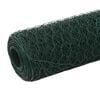 vidaXL Dr&ocirc;ten&eacute; pletivo oceľ potiahnut&aacute; PVC 25x1,5 m zelen&eacute;