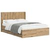 vidaXL Posteľov&yacute; r&aacute;m s &uacute;ložn&yacute;m priestorom a čelom Artisan Oak