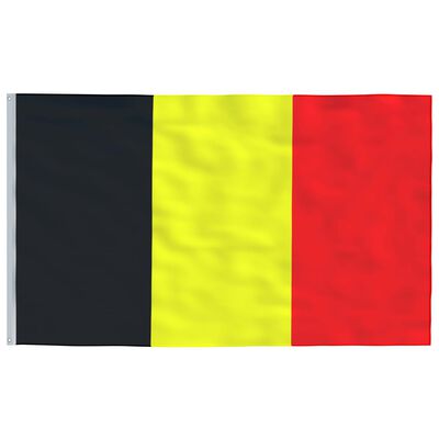 vidaXL Vlajka Belgicka a tyč 5,55 m hliník