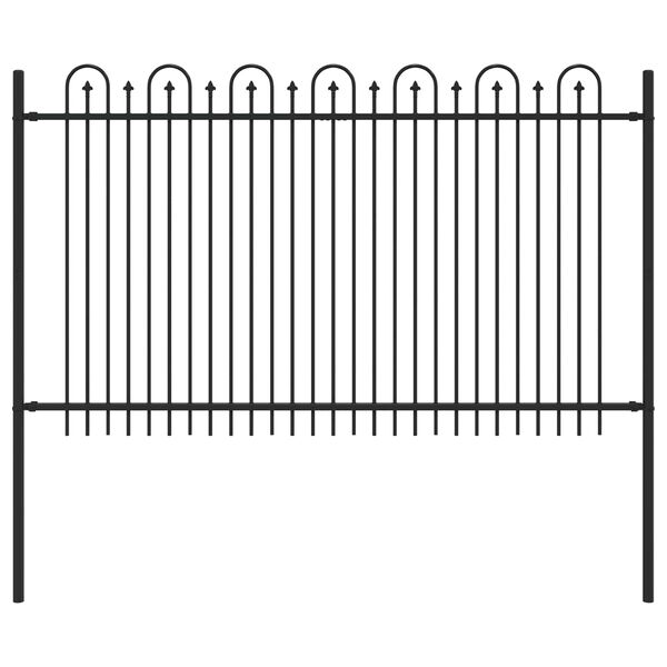 vidaXL Obl&uacute;kov&yacute; plot s hrotmi Čierna 200 x 130 cm
