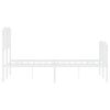 vidaXL Kovov&yacute; r&aacute;m postele s predn&yacute;m a zadn&yacute;m čelom biely 120x200 cm