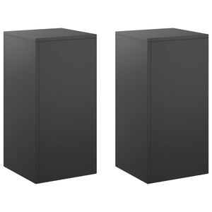 vidaXL Stojan na rastliny 2 pcs Čierna 30 x 30 x 60 cm Oceľ