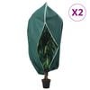 vidaXL Fl&iacute;sov&eacute; kryty na rastliny so zipsom 2 ks 70 g/m&sup2; 1,55x1,55 m