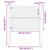vidaXL Záhradná brána antracitová 100x75 cm oceľová
